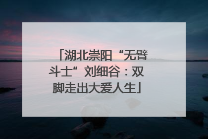 湖北崇阳“无臂斗士”刘细谷：双脚走出大爱人生