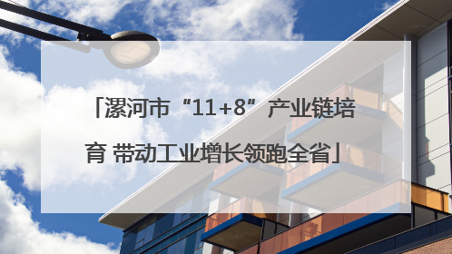 漯河市“11+8”产业链培育 带动工业增长领跑全省