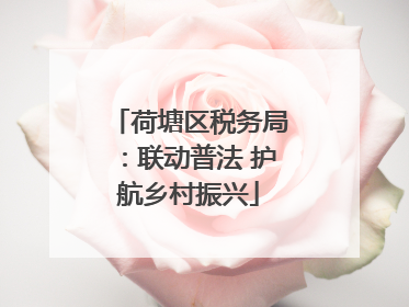 荷塘区税务局：联动普法 护航乡村振兴