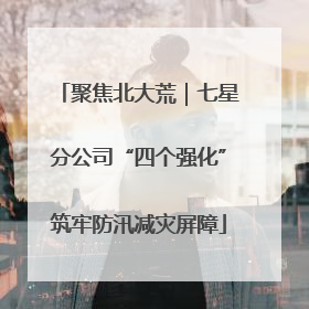 聚焦北大荒｜七星分公司“四个强化”筑牢防汛减灾屏障