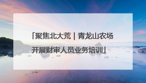 聚焦北大荒｜青龙山农场开展财审人员业务培训