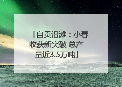 自贡沿滩：小春收获新突破 总产量近3.5万吨