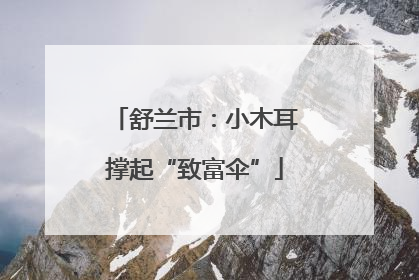 舒兰市：小木耳撑起“致富伞”