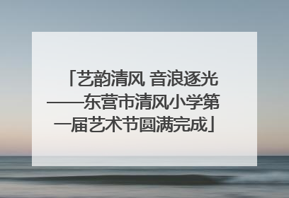 艺韵清风 音浪逐光——东营市清风小学第一届艺术节圆满完成