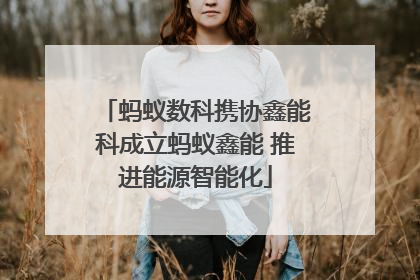 蚂蚁数科携协鑫能科成立蚂蚁鑫能 推进能源智能化