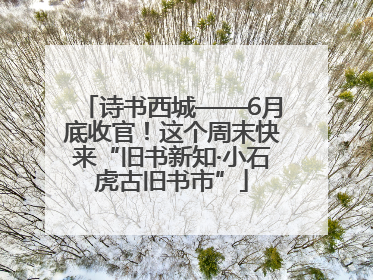 诗书西城——6月底收官！这个周末快来“旧书新知·小石虎古旧书市”