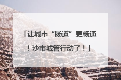 让城市“肠道”更畅通！沙市城管行动了！
