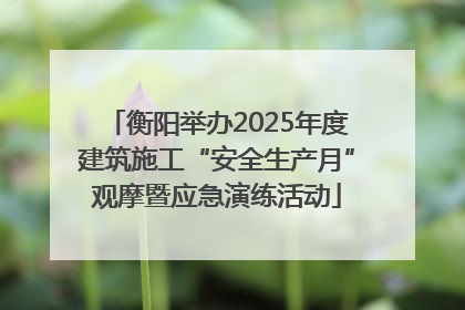 衡阳举办2025年度建筑施工“安全生产月”观摩暨应急演练活动