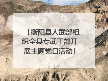 衡阳县人武部组织全县专武干部开展主题党日活动