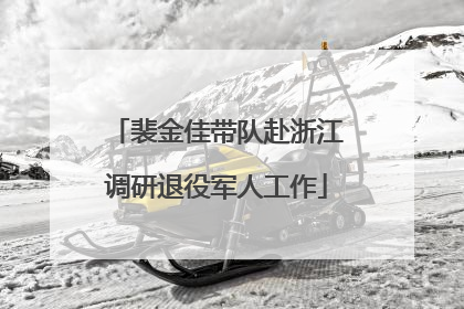 裴金佳带队赴浙江调研退役军人工作
