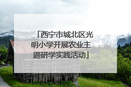 西宁市城北区光明小学开展农业主题研学实践活动
