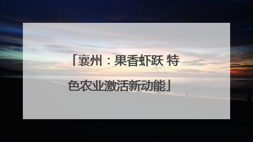 襄州：果香虾跃 特色农业激活新动能