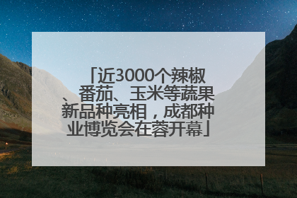 近3000个辣椒、番茄、玉米等蔬果新品种亮相，成都种业博览会在蓉开幕