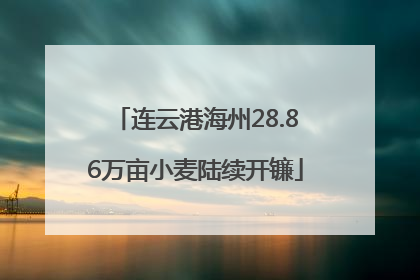 连云港海州28.86万亩小麦陆续开镰
