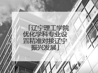 辽宁理工学院优化学科专业设置精准对接辽宁振兴发展