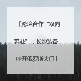 跨境合作“双向奔赴”，长沙装备叩开俄罗斯大门
