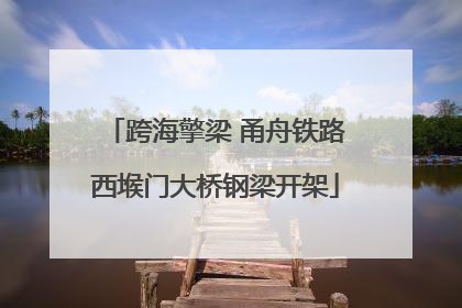 跨海擎梁 甬舟铁路西堠门大桥钢梁开架