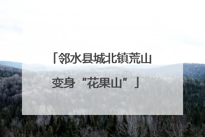 邻水县城北镇荒山变身“花果山”
