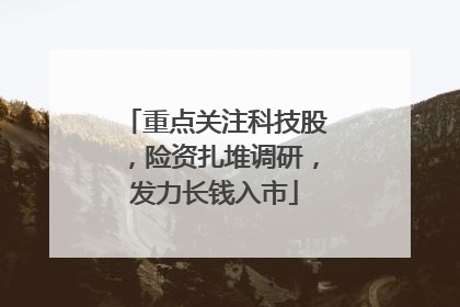 重点关注科技股，险资扎堆调研，发力长钱入市