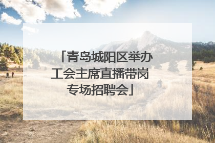 青岛城阳区举办工会主席直播带岗专场招聘会