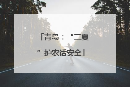青岛：“三夏”护农话安全