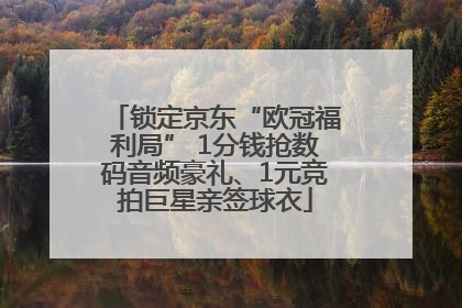 锁定京东“欧冠福利局” 1分钱抢数码音频豪礼、1元竞拍巨星亲签球衣
