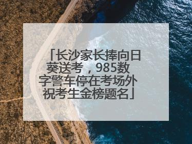 长沙家长捧向日葵送考，985数字警车停在考场外祝考生金榜题名