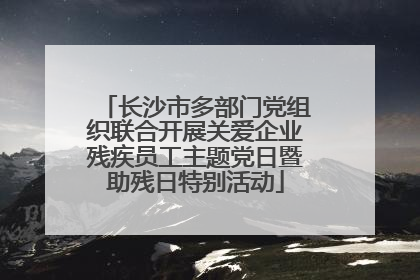 长沙市多部门党组织联合开展关爱企业残疾员工主题党日暨助残日特别活动