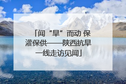 闻“旱”而动 保灌保供——陕西抗旱一线走访见闻