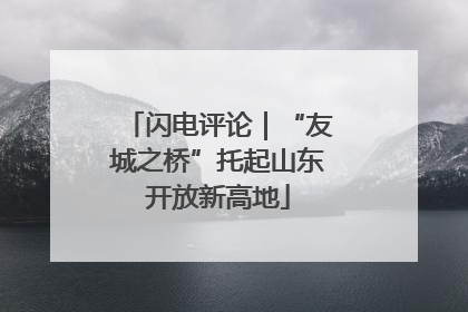 闪电评论｜“友城之桥”托起山东开放新高地