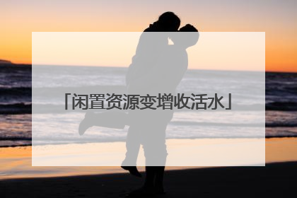 闲置资源变增收活水