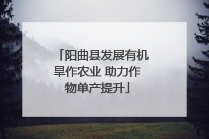 阳曲县发展有机旱作农业 助力作物单产提升