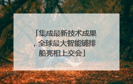 集成最新技术成果，全球最大智能铺排船亮相上交会