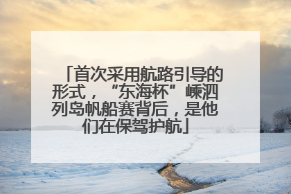 首次采用航路引导的形式，“东海杯”嵊泗列岛帆船赛背后，是他们在保驾护航