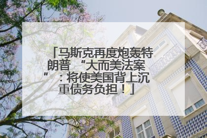 马斯克再度炮轰特朗普 “大而美法案”：将使美国背上沉重债务负担！