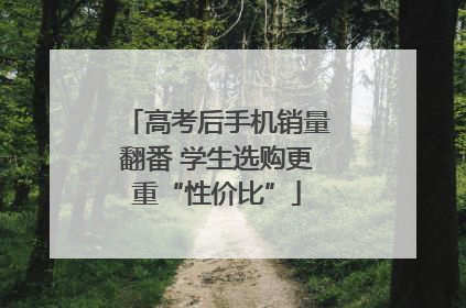 高考后手机销量翻番 学生选购更重“性价比”