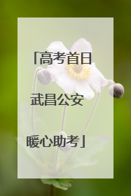 高考首日 武昌公安暖心助考
