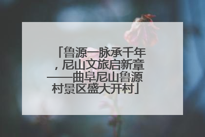 鲁源一脉承千年，尼山文旅启新章——曲阜尼山鲁源村景区盛大开村