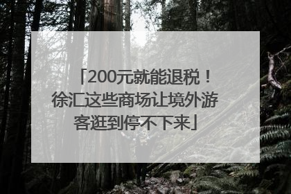 200元就能退税！徐汇这些商场让境外游客逛到停不下来