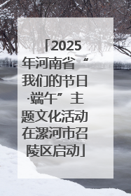 2025年河南省“我们的节日·端午”主题文化活动在漯河市召陵区启动