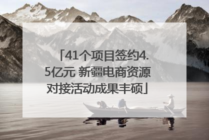 41个项目签约4.5亿元 新疆电商资源对接活动成果丰硕
