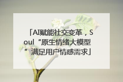 AI赋能社交变革，Soul“原生情绪大模型”满足用户情感需求