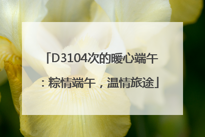 D3104次的暖心端午：粽情端午，温情旅途